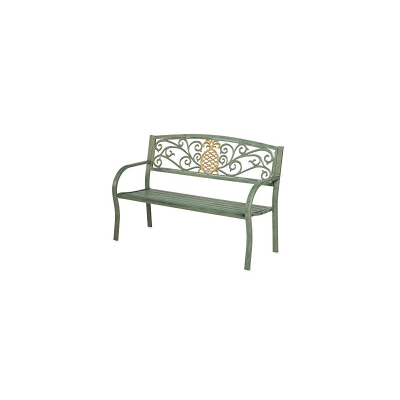 Evergreen Weatherproof Pineapple Outdoor Bench | Holds Up to 300
