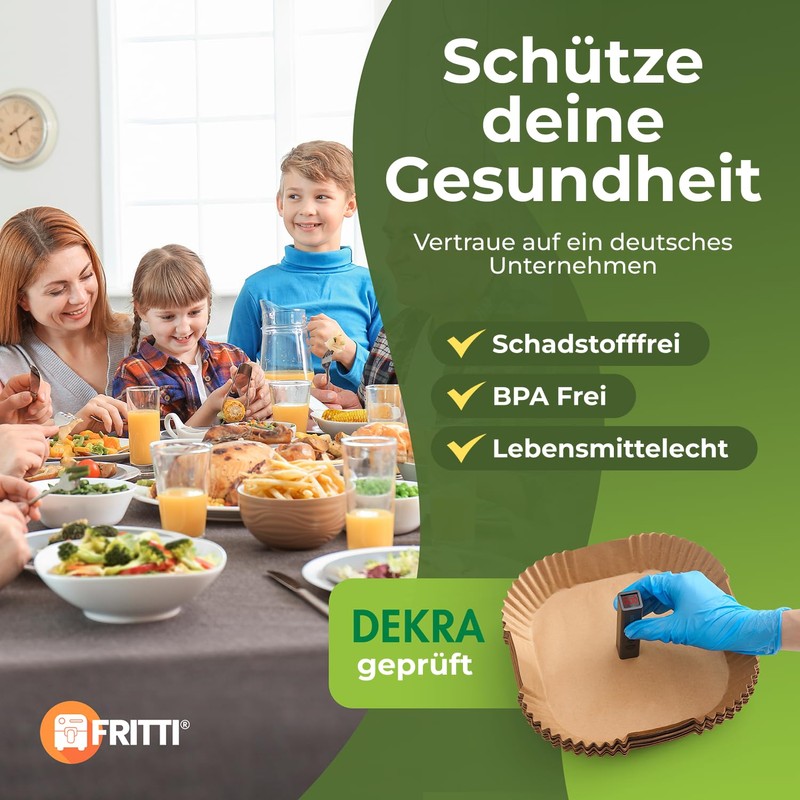 FRITTI Baking Paper for Hot Air Fryer Ninja Pack of