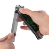 1PC Stainless Steel Switchblade Spring Pocket Oil Hair Comb Foldable