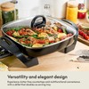 BELLA Electric Ceramic Titanium Skillet, Roast, Fry and Steam, Healthy-Eco