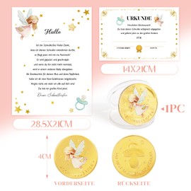 BOFUNX Dummy Fairy Gift Set, Dummy Fairy Letter + Dummy Free Certificate + Dummy Fairy Coin, Dummy Fairy Gift Keepsake Dummy Farewell Gift