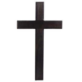 Wooden Cross Wall Mounted Wood Black Saint Jesus Cross Wall Hanging Catholic Crucifix Crosses for Home Weddings Party Meditation Gift