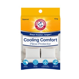 Arm & Hammer Cooling Comfort Zippered Pillow Protector, 2-Pack, King