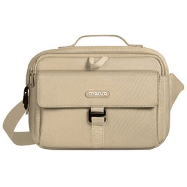 MOSISO Camera Bag Case, DSLR/SLR/Mirrorless Photography Camera Messenger Bag Compact Crossbody Padded Camera Shoulder Bag with Rain Cover Compatible with Canon/Nikon/Sony Camera, Lenses, Khaki