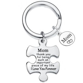 Waeceip Mom Keychain Gifts Mom Gifts form Daughter Son Gifts for Mom Key chain Mom Birthday Christmas Gifts (mom)