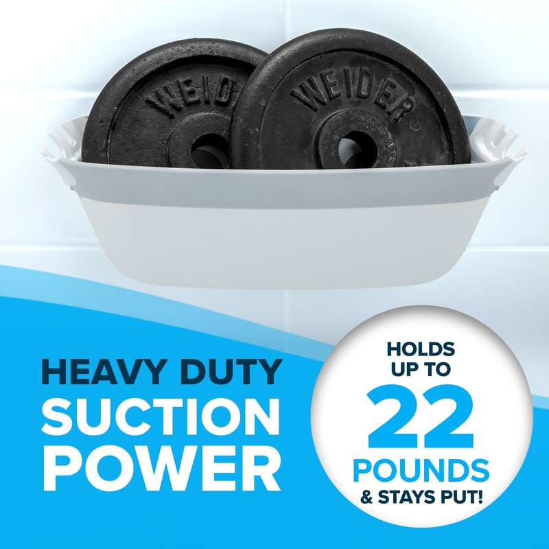 SlipX Solutions Shower Organizer Caddy, Sturdy Storage Organizer, Power Lock