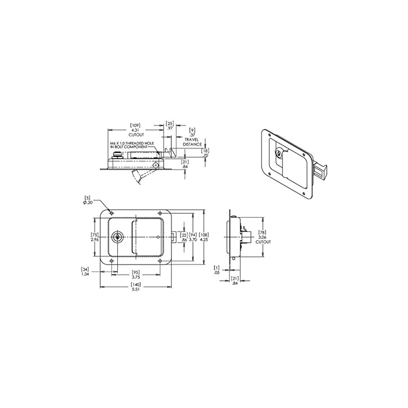 Tool Box Lock for Motorhomes, Caravans, Trucks, Loading Area, Box