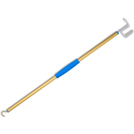 NOVA Dressing Stick for Clothing & Socks, Multi-Use Extra Long 27” Hook Stick with Non-Slip Grip Handle