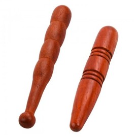 Ehuihuan Acupressure Pen Set Made of Wood Massage Wood 2 Pieces Trigger Dinger for Meridian Massage, Foot Reflexology Massage, Ergonomic Massage Accessories for Physiotherapy