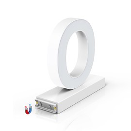 Letra magnética LED, conector regulable sensible al tacto, símbolo de corazón o conector de entrada de alimentación, embalaje listo para regalo para decoración de habitación y eventos (luz fría "O",