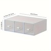 AIMALL Compact Drawer Storage Organizer, Clear Plastic Desktop Box, 9"