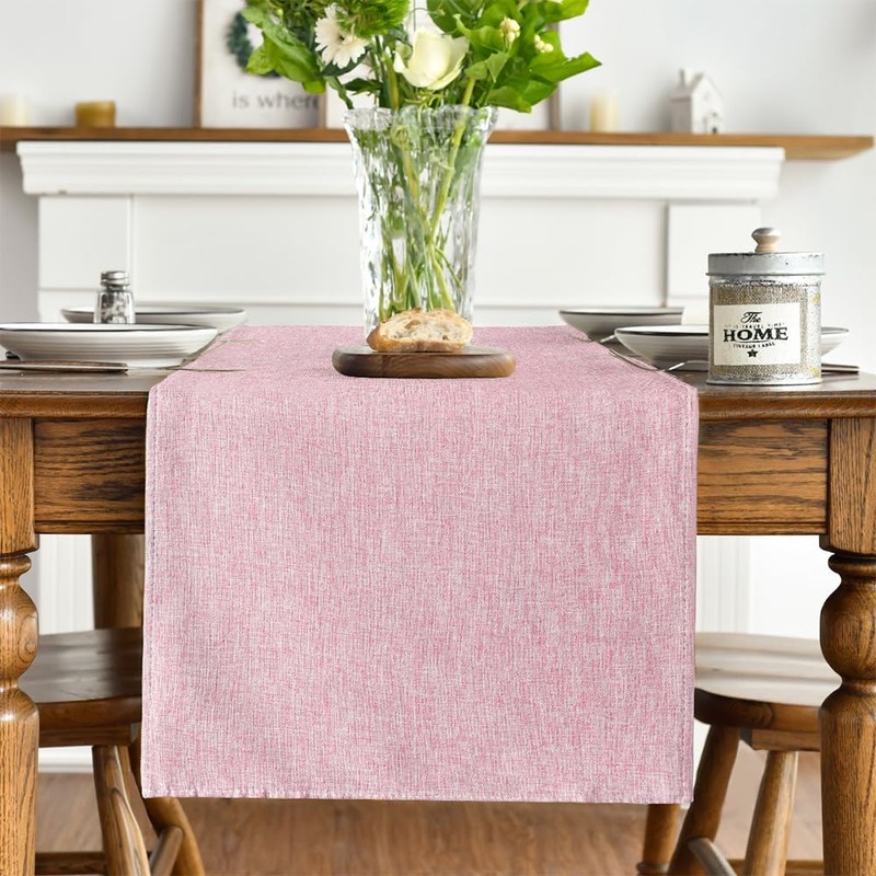 Artoid Mode Pink Summer Table Runner, Seasonal Fall Autumn Machine