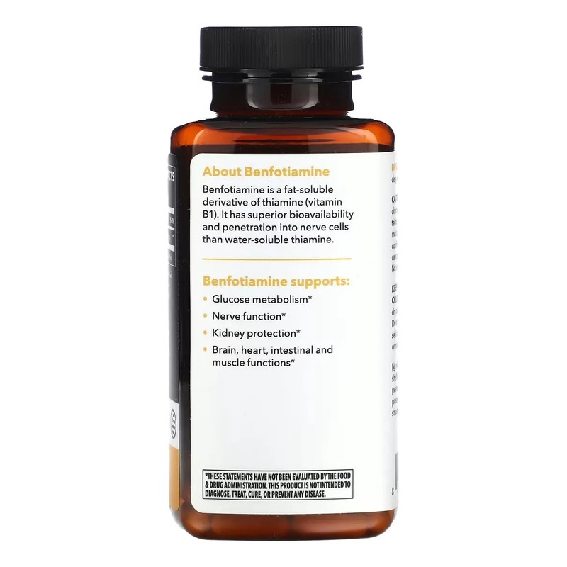 Lifeseasons Benfotiamina B1 Liposoluble 60 Caps Sin Sabor