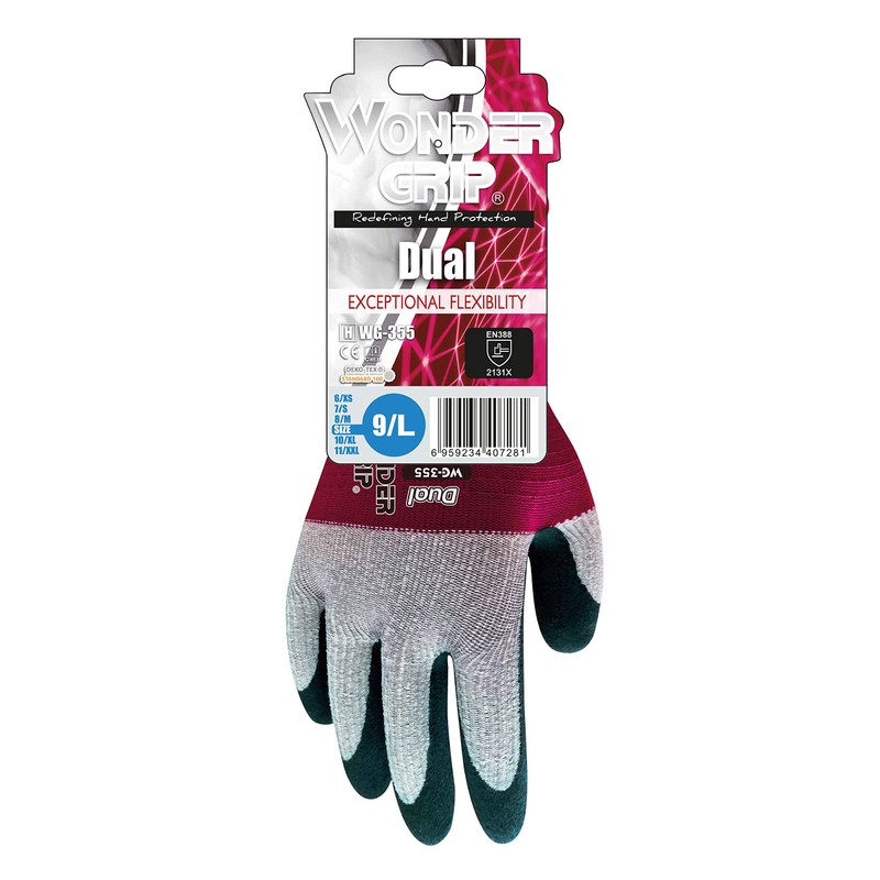 Wondergrip - Dual - WG-355 Safety Gloves - Single Latex