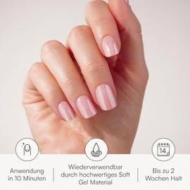DOONAILS Soft Gel Press On Nails 30er Set Jetset Extra Short Square Form Chrome Nägel zum Aufkleben in Salonqualität Fake nails soft gel Extra Short Natürliches & angenehmes Tragegefühl