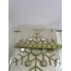 Snowflake Wall Art 10” X 10” Gold Tone With Mirrors