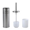 MSV Miami Toilet Brush with Hygienic Container Silver