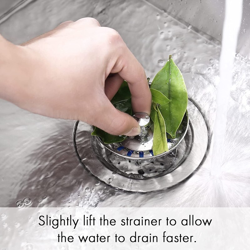 2 Pieces Strainer Basket Sink Strainer 80 mm 304 Stainless