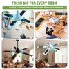 18PCS Ceiling Fan Filters For Blades,Activated Carbon Fan Air Purifier