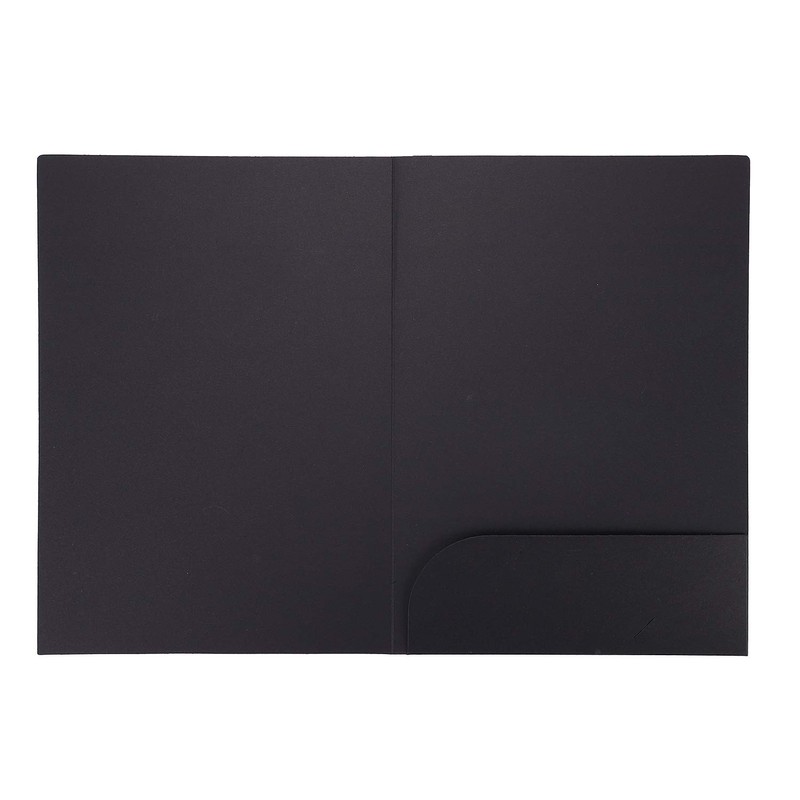 10Pcs A4 Kraft Paper Black File Folder Business Report Presentation