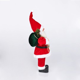 Father Christmas Figures Novelty Christmas Decorations Standing Santa Claus Figures 30cm Standing Santa Ornaments Santa Standing Figure Doll Ornaments Window Decoration for Holiday Party Home Decor
