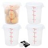 BIEAMA 4 Pack Round Food Storage Containers with Lids, 4Qt