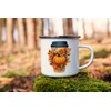 MAXIKIWI Langlebige Emaille-Kaffee- oder Tee-Camping-Tasse für drinnen und draußen, Herbstkaffee,