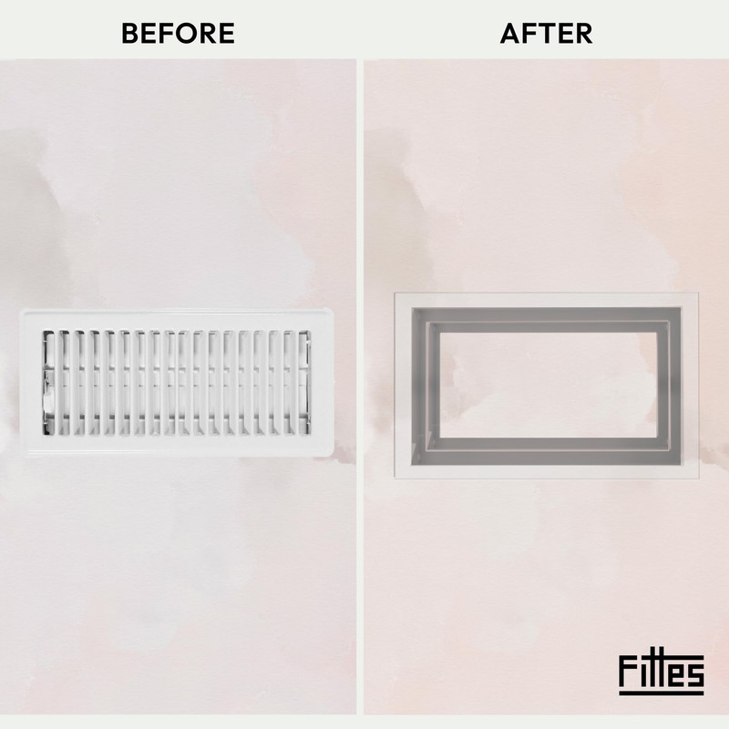 Fittes Framed Wall Vent [Lite+] - 6"x14" - Cotton White