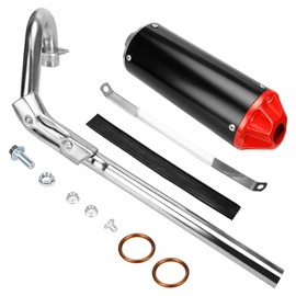 FVRITO High Performance Exhaust Muffler Silencer Pipe Assembly kit for CRF50 XR50 70cc 110cc 125cc SSR SR110 Roketa Taotao DB14 DB10 xpro db-x20 SDG Coolster Chinese Pit Dirt Bike Motocross Red