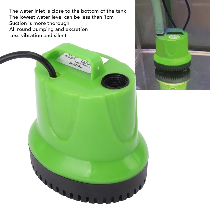 Aquarium Submersible Pump Quiet Bottom Water Inlet Fish Tank Water