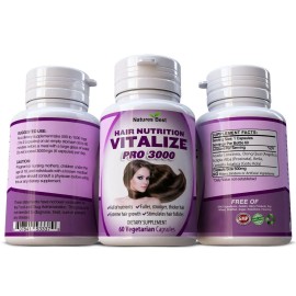 VITALIZE PRO 3000 HAIR BOOST VITAMINS SUPPLEMENT 60 CAPS