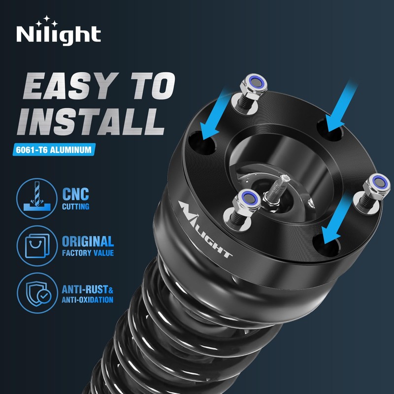 Nilight 2.5 inch Front Leveling Kit Lift Strut Spacers for