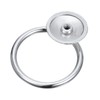 sourcing map 6Pcs Round Ring Pulls, Drawers Knobs Bright Chrome