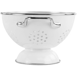 Calypso Basics by Reston Lloyd Powder Coated Enameled Colander, 1.5 Quart, White