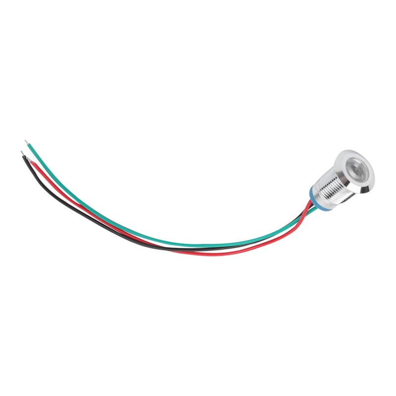 4 Sets PreWired Round LEDs Waterproof Metal 2Color Indicator Common