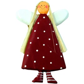 GURU SHOP Guardian Angel Christmas Tree Decoration Bordeaux 12 x 8 x 0.7 cm