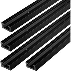 Seekliny 4Pack 48" T-Track for Woodworking Blue Double-Cut, 48 inch Universal Aluminum T Tracks Blue