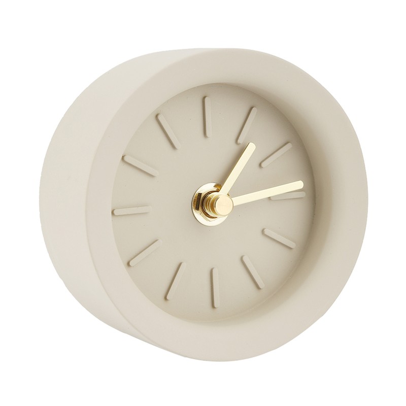 Cement Concrete Clock Silent Alarm Clock Quartz Table Clock (Battery