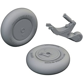 Eduard EDU648808 1/48 Brassin Mitsubishi A6M Zero Ship Fighter Wheel Smooth Tread (for Edudo) Plastic Model Parts