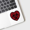 CafePress Biohazard HeartRd4 Small Die Cut Sticker, 3"x4" Clear