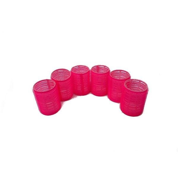 Self Grip Holding Hair Curler Rollers Pink Color Large Size – 6 PC