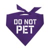 Do Not Pet Dog Bandana (Purple, XS 157)