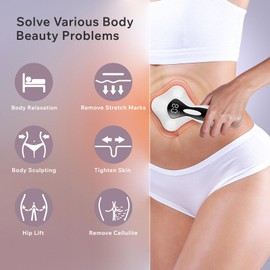 Handheld Body Massager, 3 in 1 Wireless Massager for Belly, Waist, Arm, Leg, Butt - 10 Adjustable Intensities