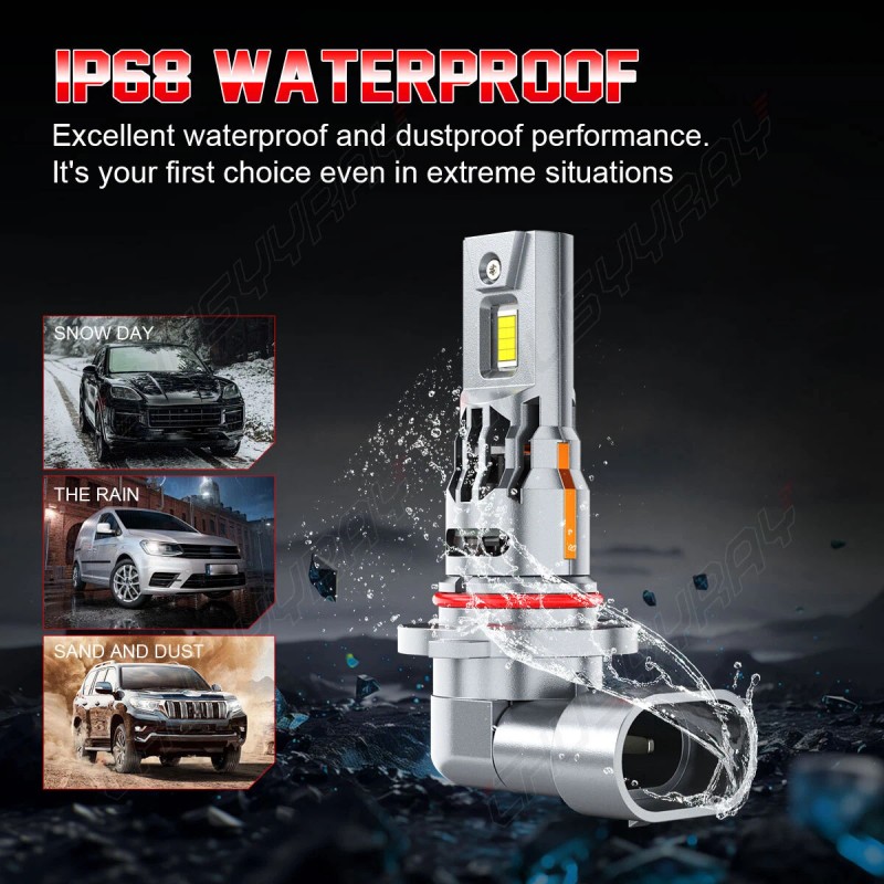 CHUSYYRAY 2X 9005 HB3 LED Headlight Bulbs Bright High Beam