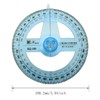 YTgilo 360 Degree Rotating Indicator Pin Circular Protractor 3.93inch Plastic