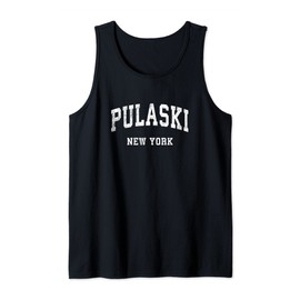 Pulaski New York NY Vintage Athletic Sports Design Tank Top