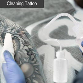 Tattoo Wash Bottle, Chetexus 150ml Water Squirt Bottle Succulent Watering, Economy Plastic Squeeze Washing Bottle for Medical Lab, Tattoo Supplies, Irrigation Squeeze Sprinkling Plant Bottle (3 Pack)