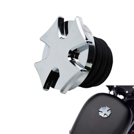 HDBUBALUS Motorcycle CNC Aluminum Fuel Gas Tank Vented Decorative Oil Cap Fit for Harley Touring Road King Softail Dyna Sportster XL 1200 883