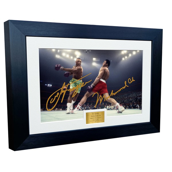 Kitbags & Lockers 12x8 A4 Signed Joe Frazier Vs Muhammad