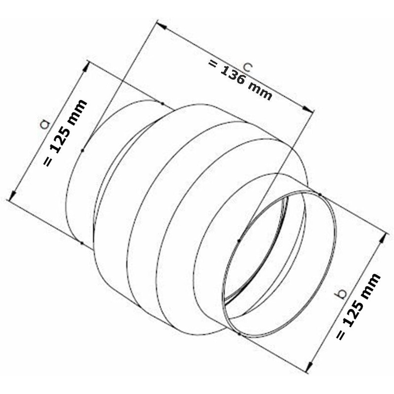 Kondenswassersammler Kondenswasserabscheider ø 125 mm weiß